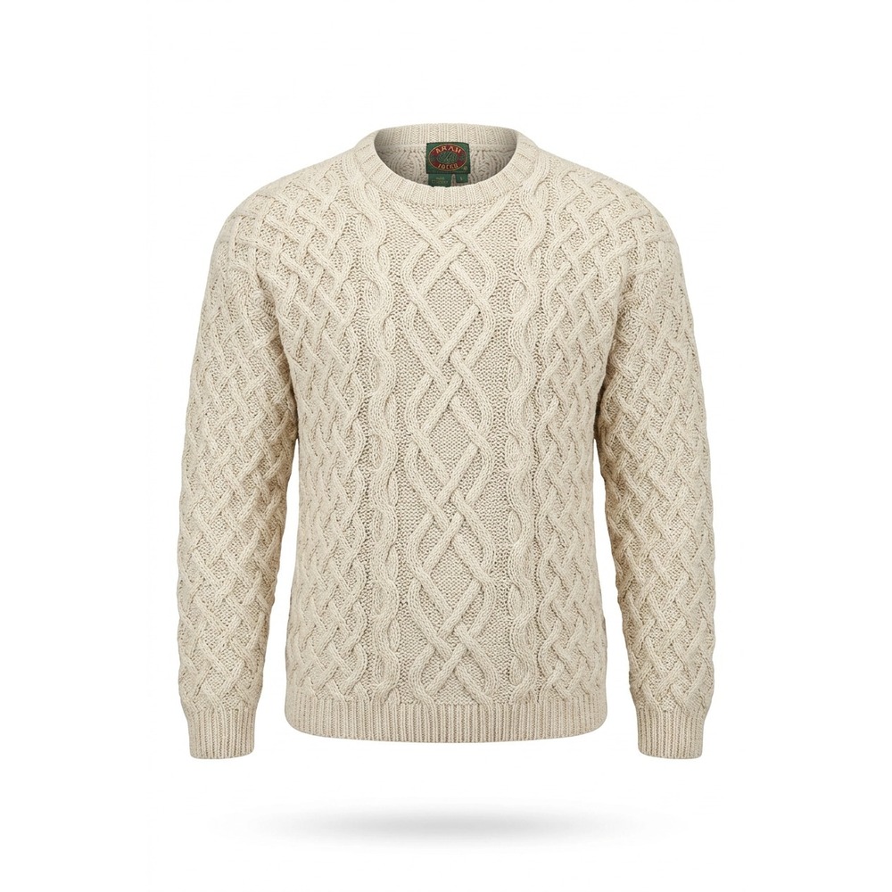 Vintage‎ 80's/90's Boston Traders White Hand Knit Sweater - Men's - Size Large